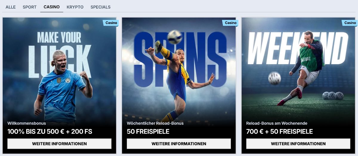 Zoccer Casino Aktionen