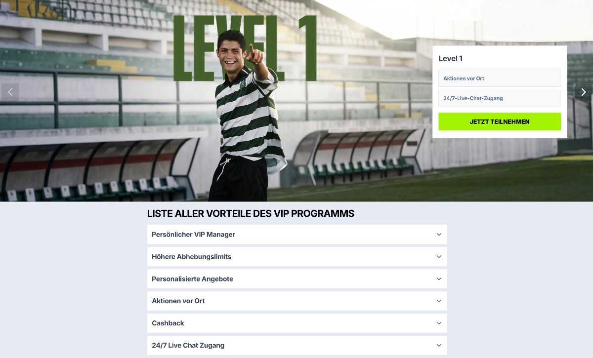 Zoccer Casino VIP Programm